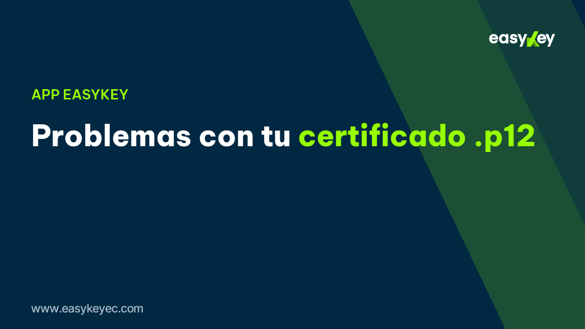 problemas con el certificado .p12